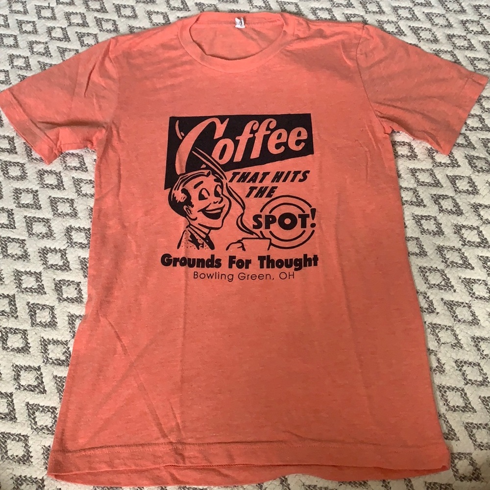 Grounds for Thought Coffee Vintage Style Tshirt